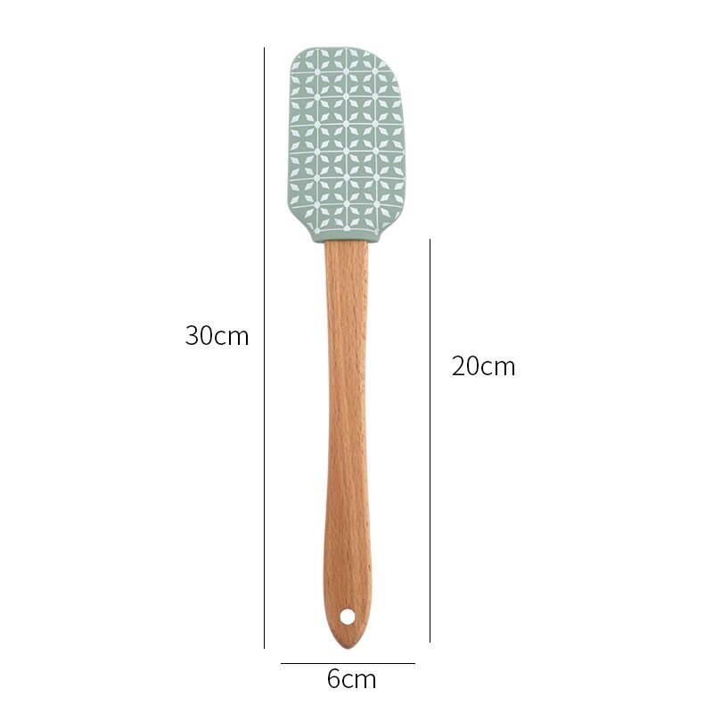 Geometric Silicone Spatula Cake Scraper Cream Mixing Spatula Kitchen Gadgets Heat-Resistant Utensils Cake Brush Kitchen Tools