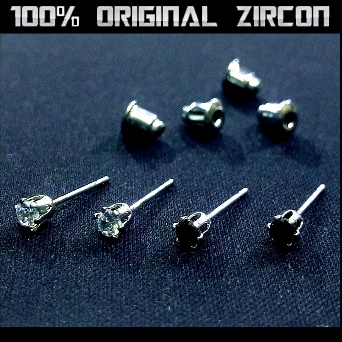 New Elegant 316L Stainless Steel Zircon Stud Earrings for Men and Women, 3-6mm, High-Quality Fine Jewelry