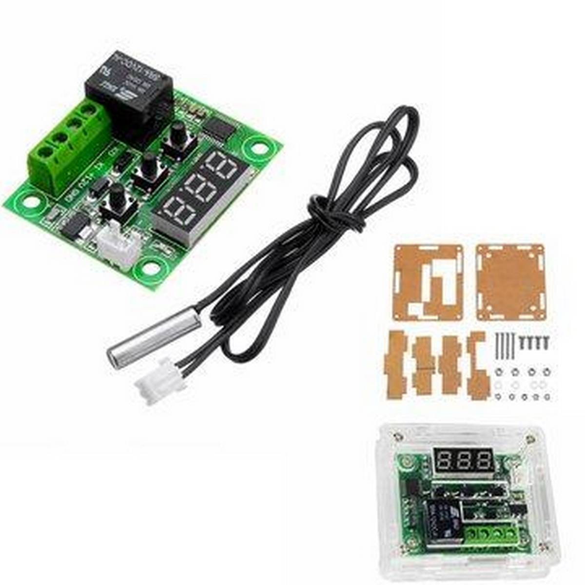 W1209 DC 12V Thermostat Temperature Control Switch Thermometer Controller With Digital LED Display With Case