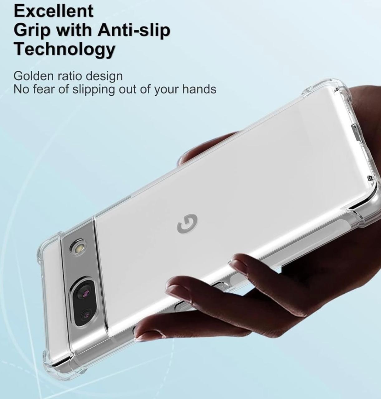 Google Pixel 7A 5G Crystal Clear Cover Ultra Slim Gel Shockproof Bumper Transparent Case Imported.