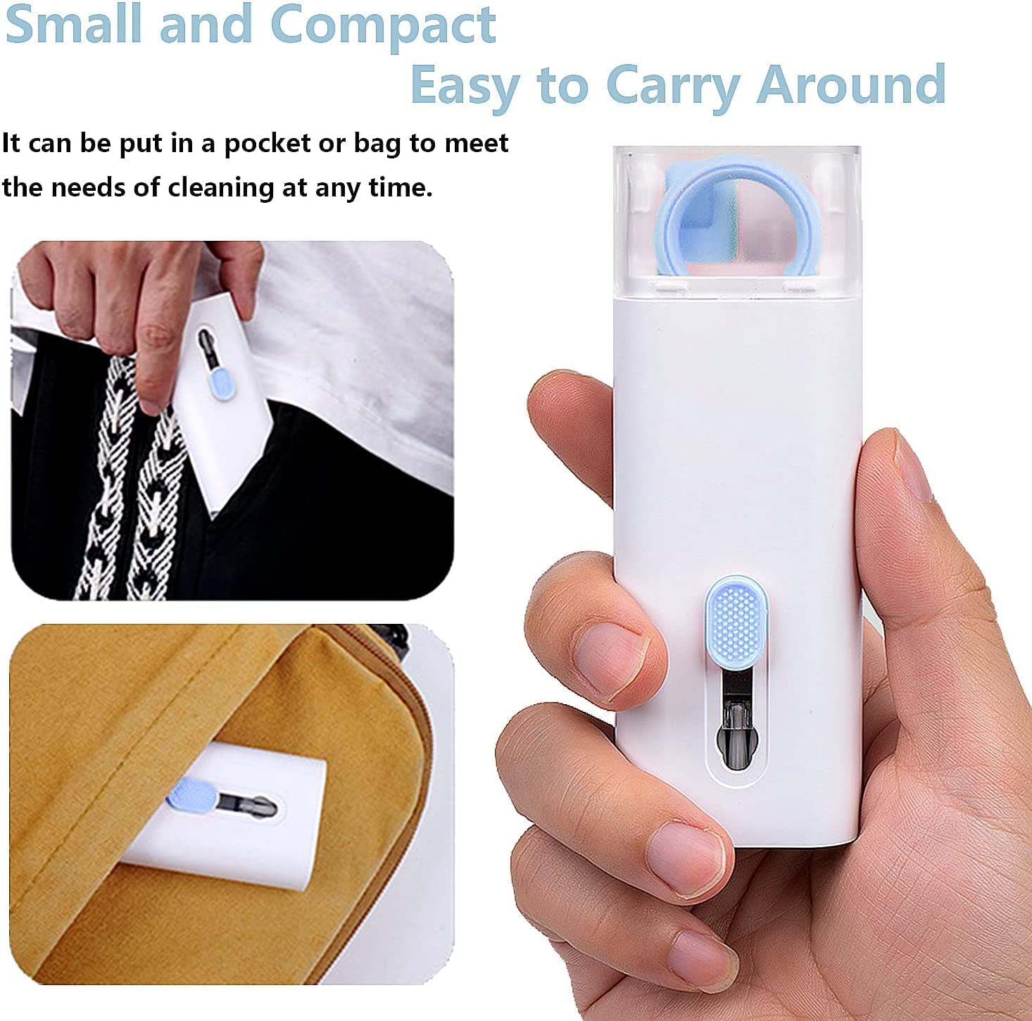 7-in-1 Computer Keyboard Cleaning Brush Kit| Portable 7 in 1 Electronics Keycap Puller Kit| Multifunctional Computer Gap Cleaning Tool Set for Laptop| PC Monitor| Earbuds| IPad Cell Phone| Bluetooth Earphones| Office Gadgets Cleaner Airpods Tablet Macbook