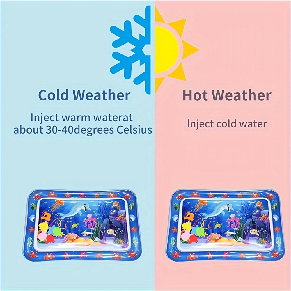 Premium Inflatable Crawling & Tumbling Water Play Mat for Babies – Sensory Game Mat with Floating Toys – Leak-Proof, Soft & Durable Baby Activity Mat for Tummy Time, Home & Travel Use