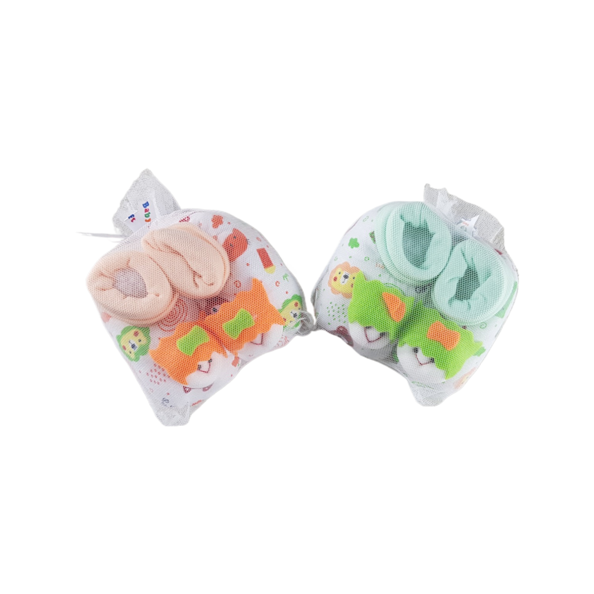 Pack of 2 Thailand Imported newborn baby Booties in cartoon style different colors