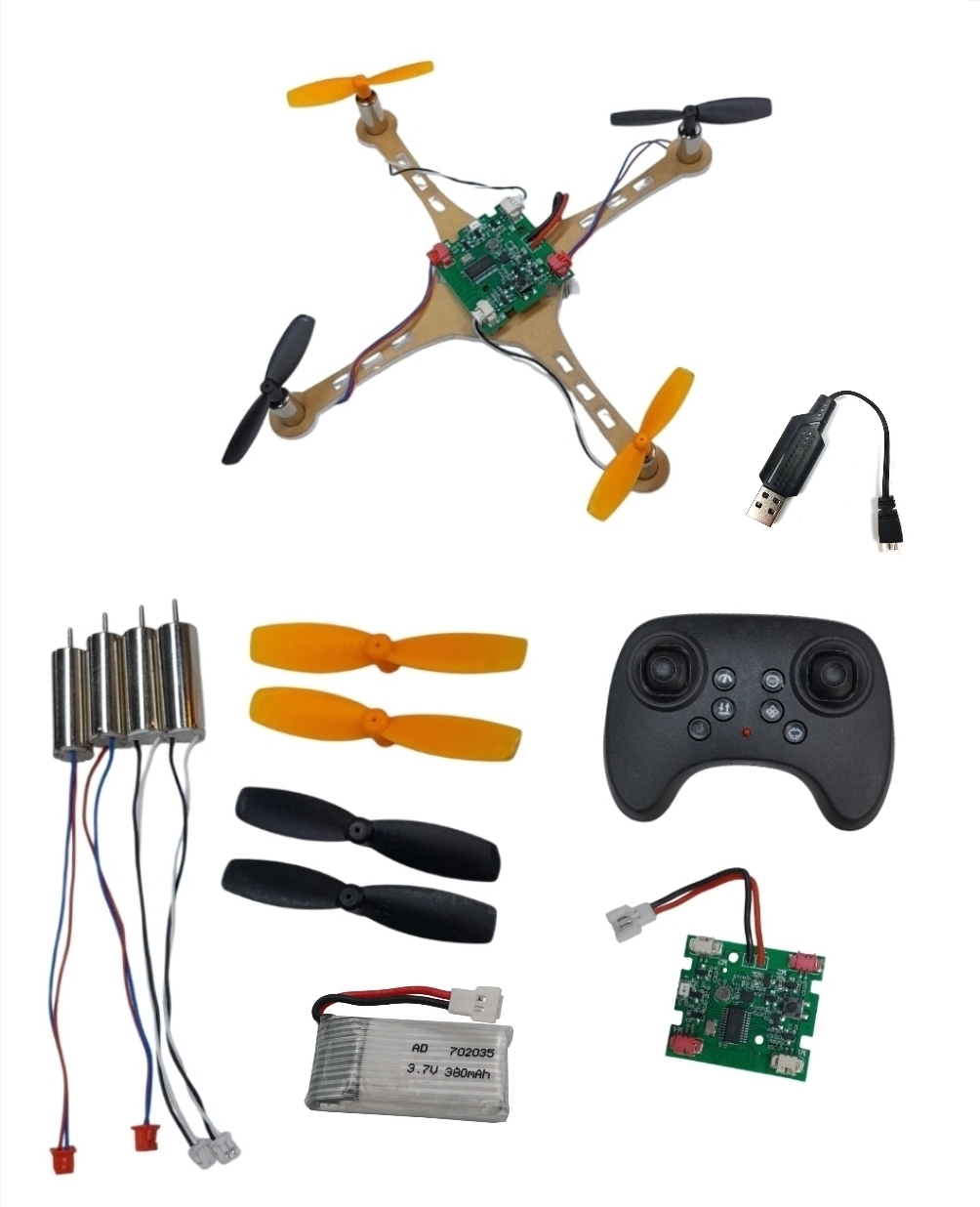 Diy Flying toy drone learning kit 2.4g remote and receiver