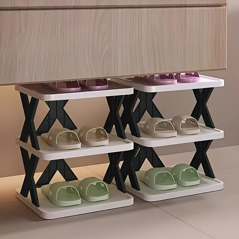 YES TO DECOR  Multi-Layer Versatile Shoe Organizer Rack – Stackable & Space-Saving Organizer for Shoes, Kitchen, Bedroom, Lounge & Closet – Durable & Portable Storage Shelf, Easy Assembly, Ideal for Home & Office.