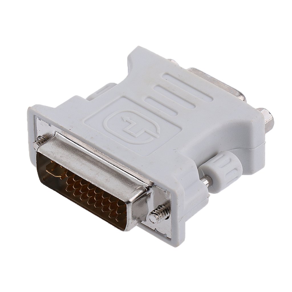 DVI to VGA Adapter Connector - Plug and Play, Dual Display Support, Black