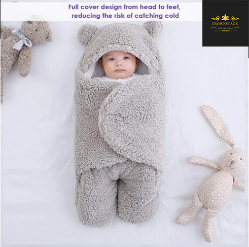 Crownstage Premium Soft Cotton Blend Baby Swaddle Blanket  Newborn to 6 Months  Unisex Wrap Sleeping Bag 13x28 Inches