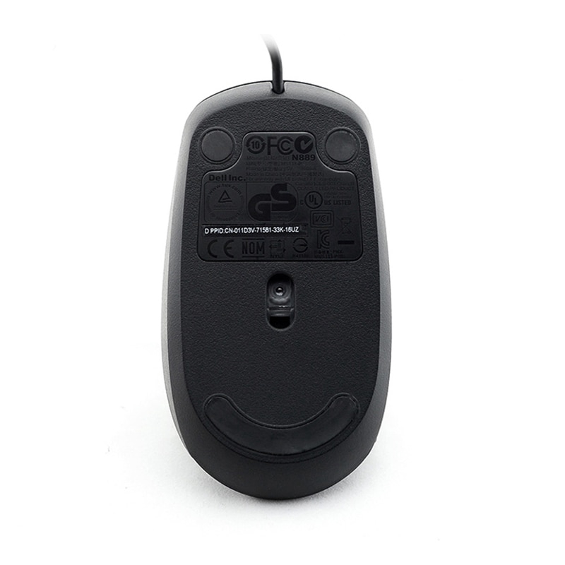 Dell Black Branded USB Scroll Optical 3 Button Mouse For Pc & Laptop MS-1004