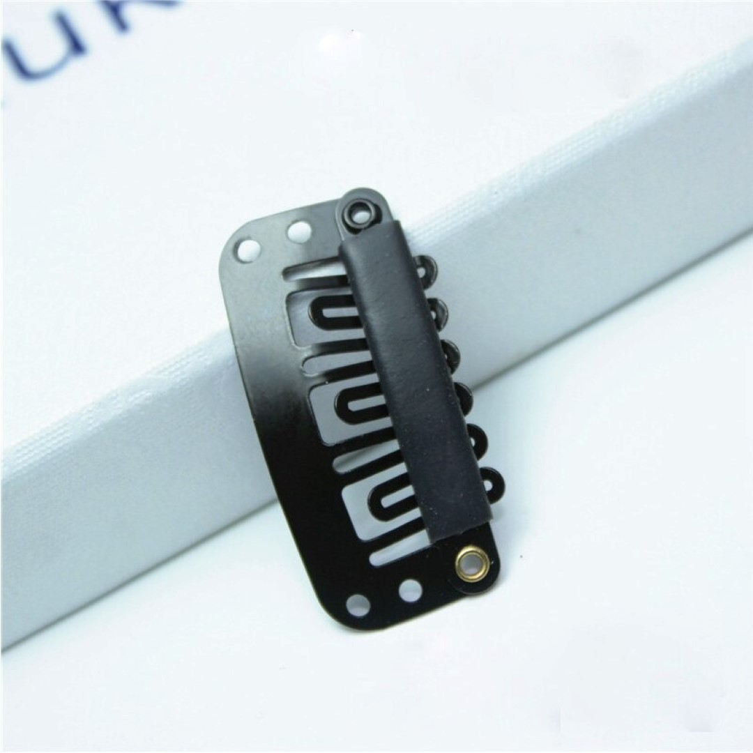 10 PCS Hair Fixing clips for WIGS or HAIR Extensions - black