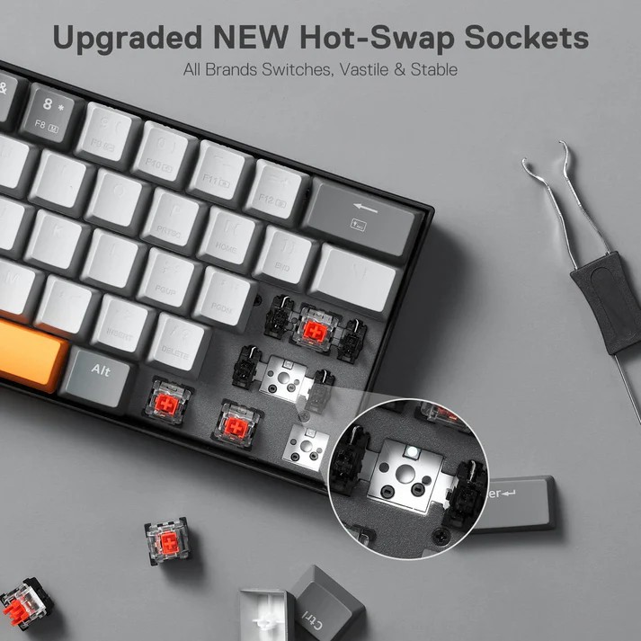 Redragon CARAXES K644 GG-RGB 60% Wired Mechanical Gaming Keyboard Red Silent Switches 14 a44e5de5f5763ad04ef0ece2a4b4c590