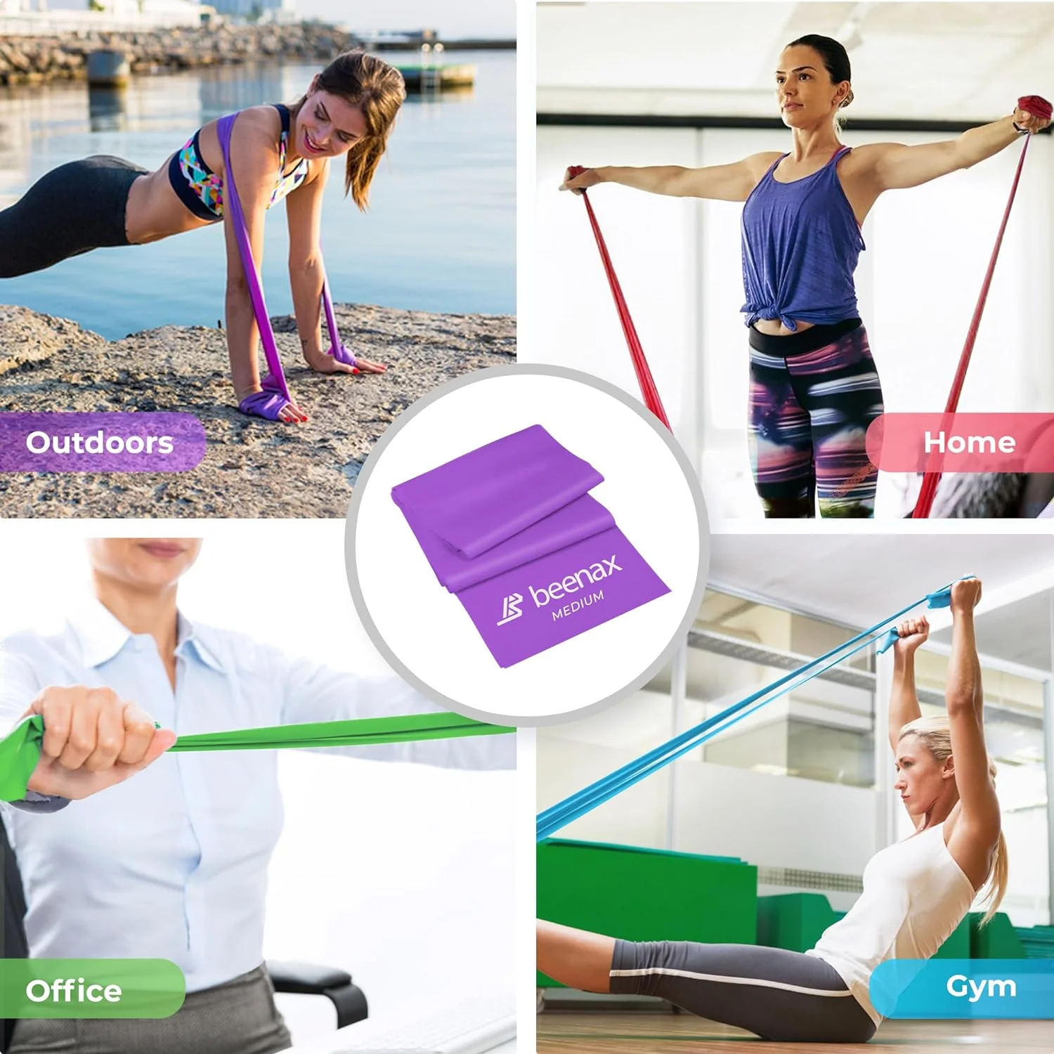 Fitness Band Unisex Yoga Sports Elastic Expander Resistance Bands Elasticas Pull Rope Crossfit Bodybuildiing - 1 Piece Random Color
