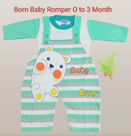 Newborn Baby Romper - random design & colors available - for 0 - 3 months babies