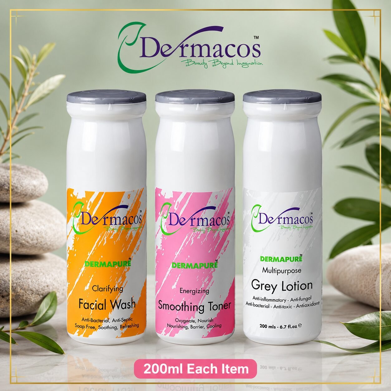 Facial Tubes Combination-3 ( Each) Pack of 3 | Personal Care Set | 200ml