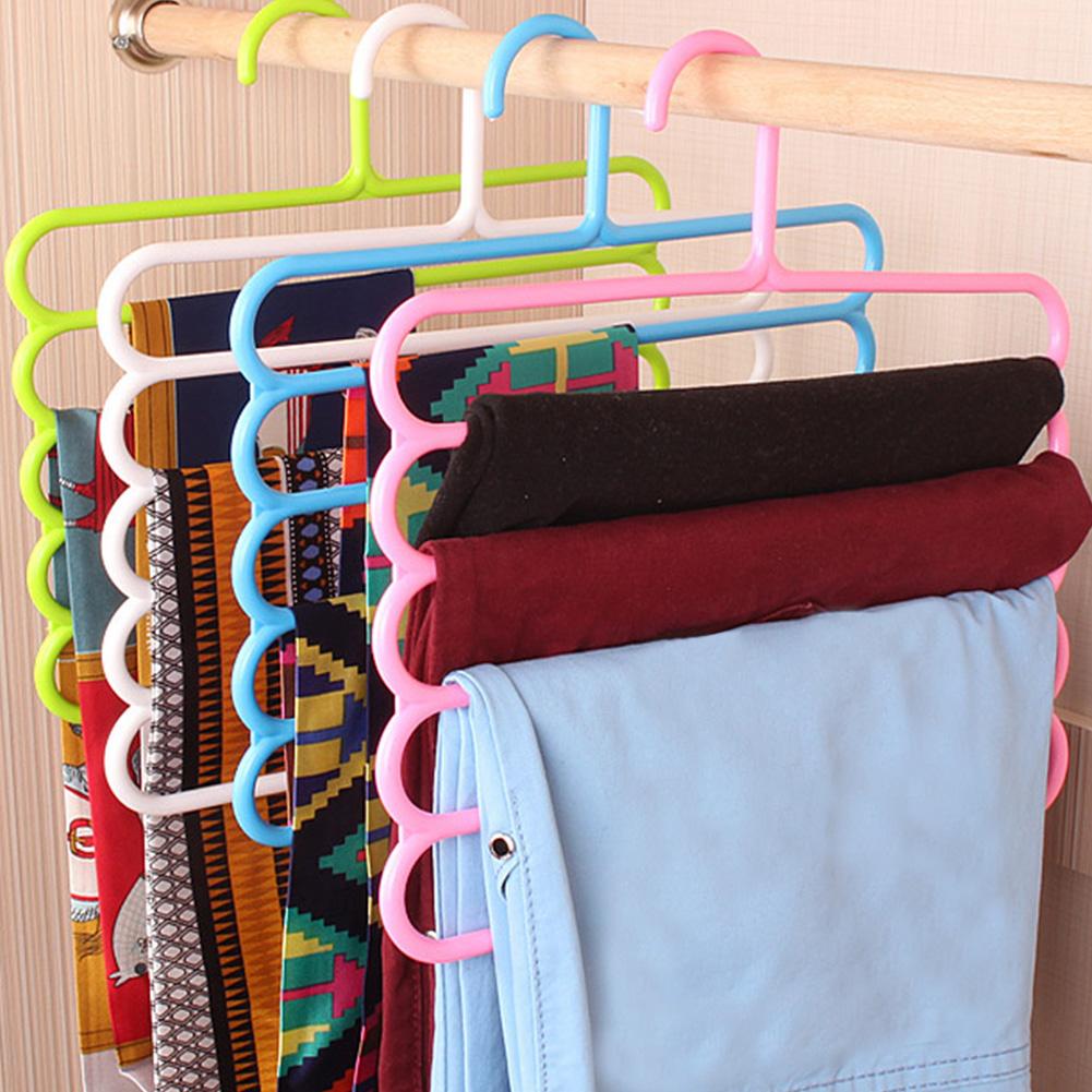5 in 1 Foldable Hangers for Clothes Hanging MultiLayer Multi Purpose Pant  Hangers for Wardrobe