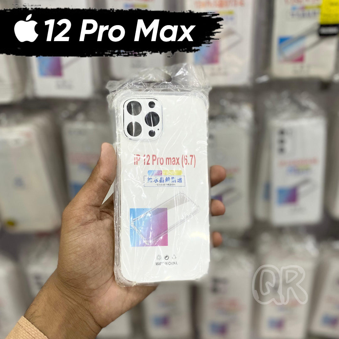 iPhone 12 Pro Max Soft Shockproof Jelly Back Cover Transparent Flexible TPU Case, Transparant Case, Scratch-Resistant, Slim Fit, Clear Design price in Pakistan