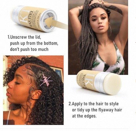 Hair Wax Stick,Professional Strong Hold Hair Styling Gel,Slick Stick Hair Pomade for Flyaways and Edge Frizz Hair,Non-greasy Long Lasting Gels Hair Cares Make Broken Hair Look Neat & Tidy 75 gram