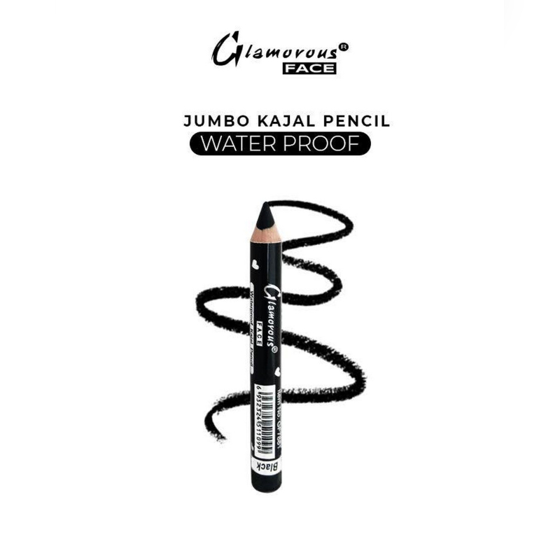 Glamorous Face Black Kajal Pencil Jumbo Eye Makeup Long-lasting Smudge-proof Waterproof Cosmetics for Women