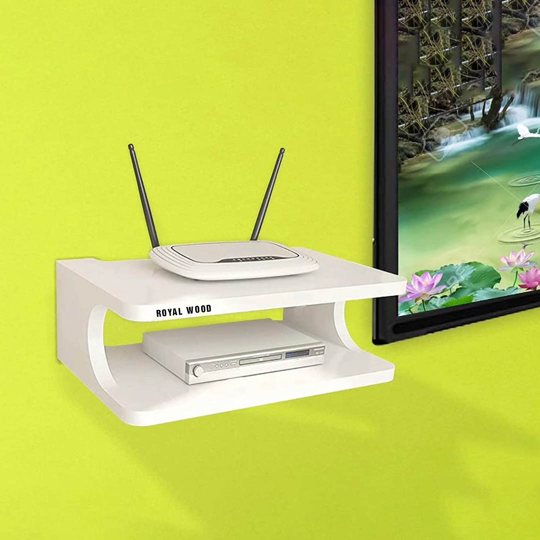 Small Shelf Fora Router 2 Layers Wall Mounted Shelf For Wifi Router, Phone, Decorative Items ...