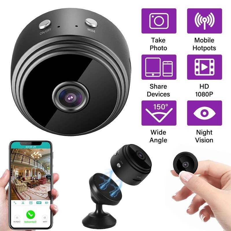 A9 Mini Camera,1080P HD Motion Sensor WiFi IP Surveillance Camera Camcorder DV | Long Battery Life | Small Portable WiFi Security Camera for Indoor and Outdoor