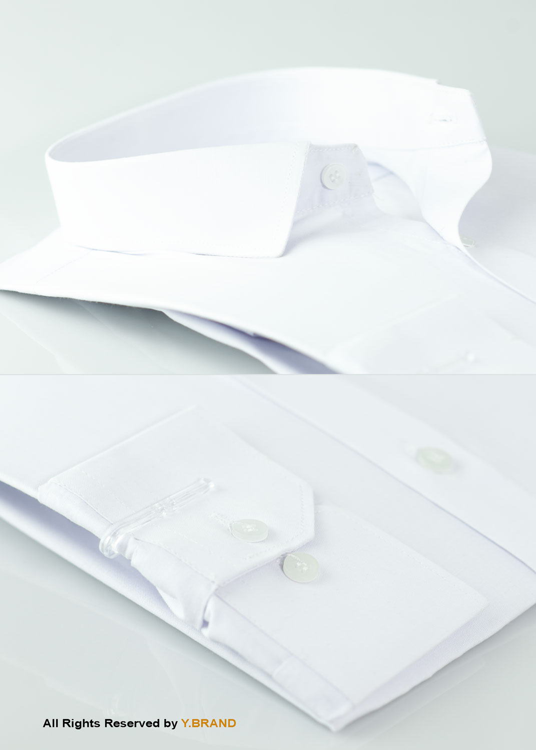 Cut Range White Slim Fit Formal Dress Shirt For Men AFS-1003