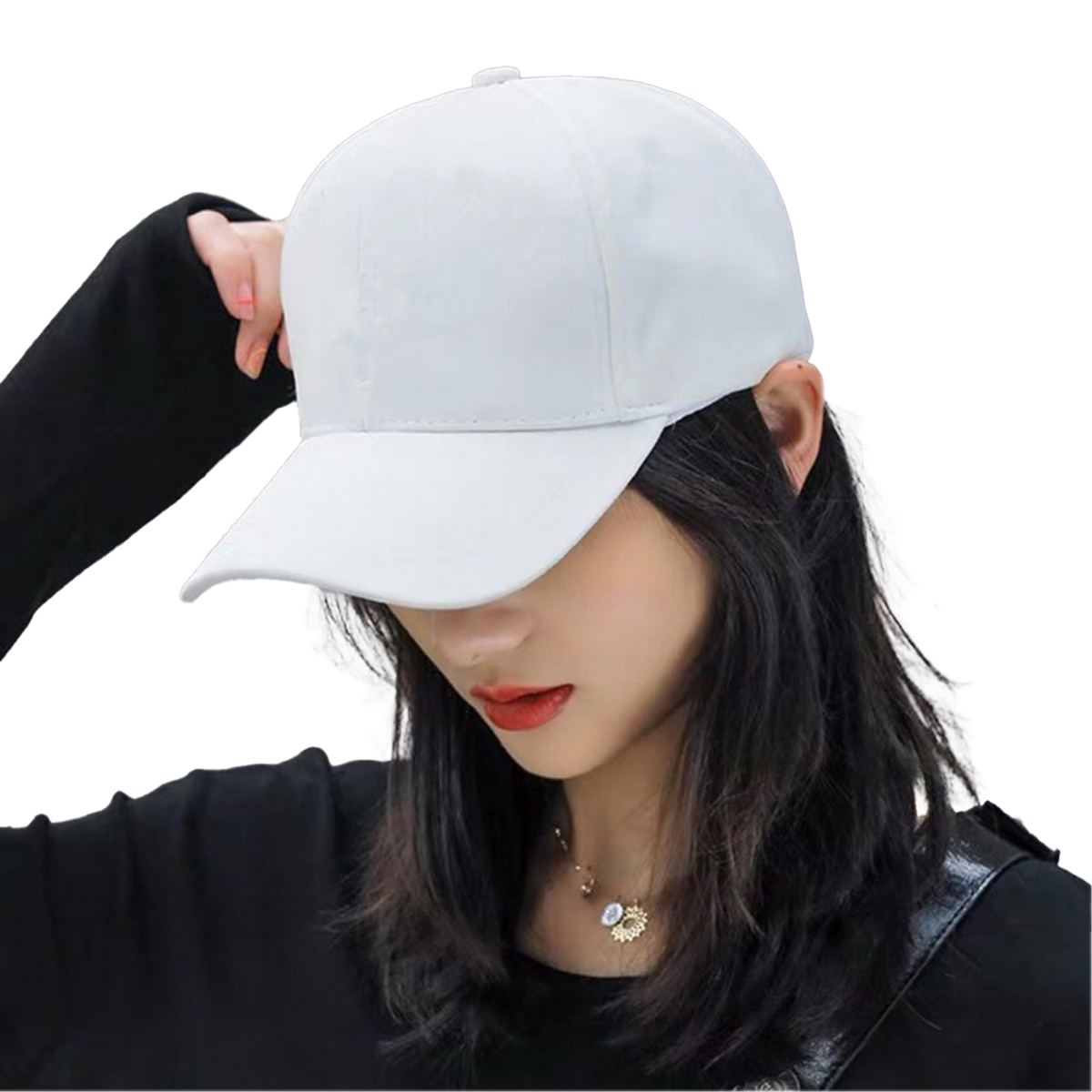 Cotton Adjustable Outdoor Sun Hat for Women and Men's P Caps for Girls Plain Black Blue Colors