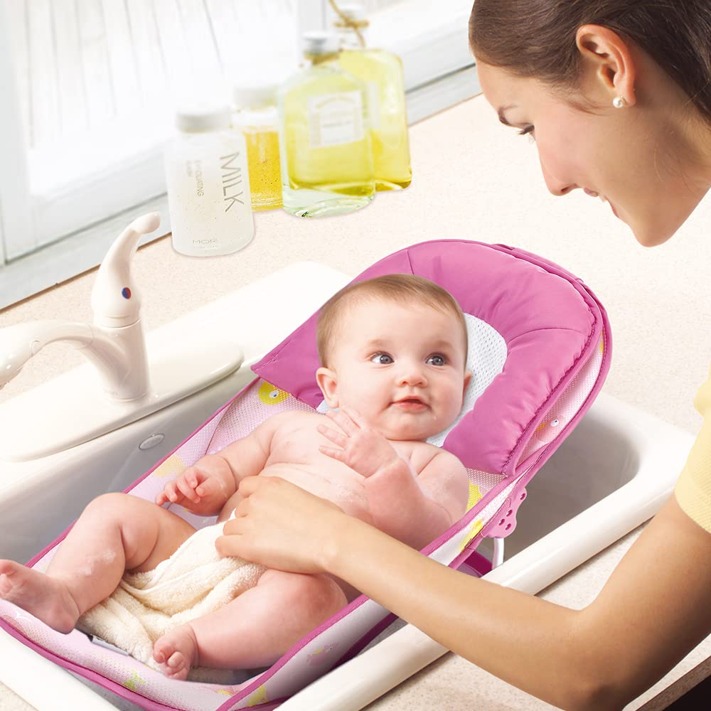 Baby Bather Safety Bath Support Seat Multi-Functional Baby Bath Chair without Head Pillow Foldable Bather For Babies