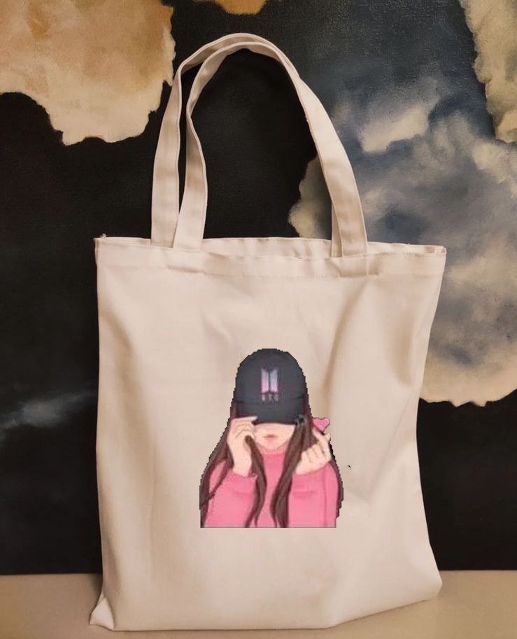 Trendy Free bear Tag Printed Tote Bag For Girls & Women