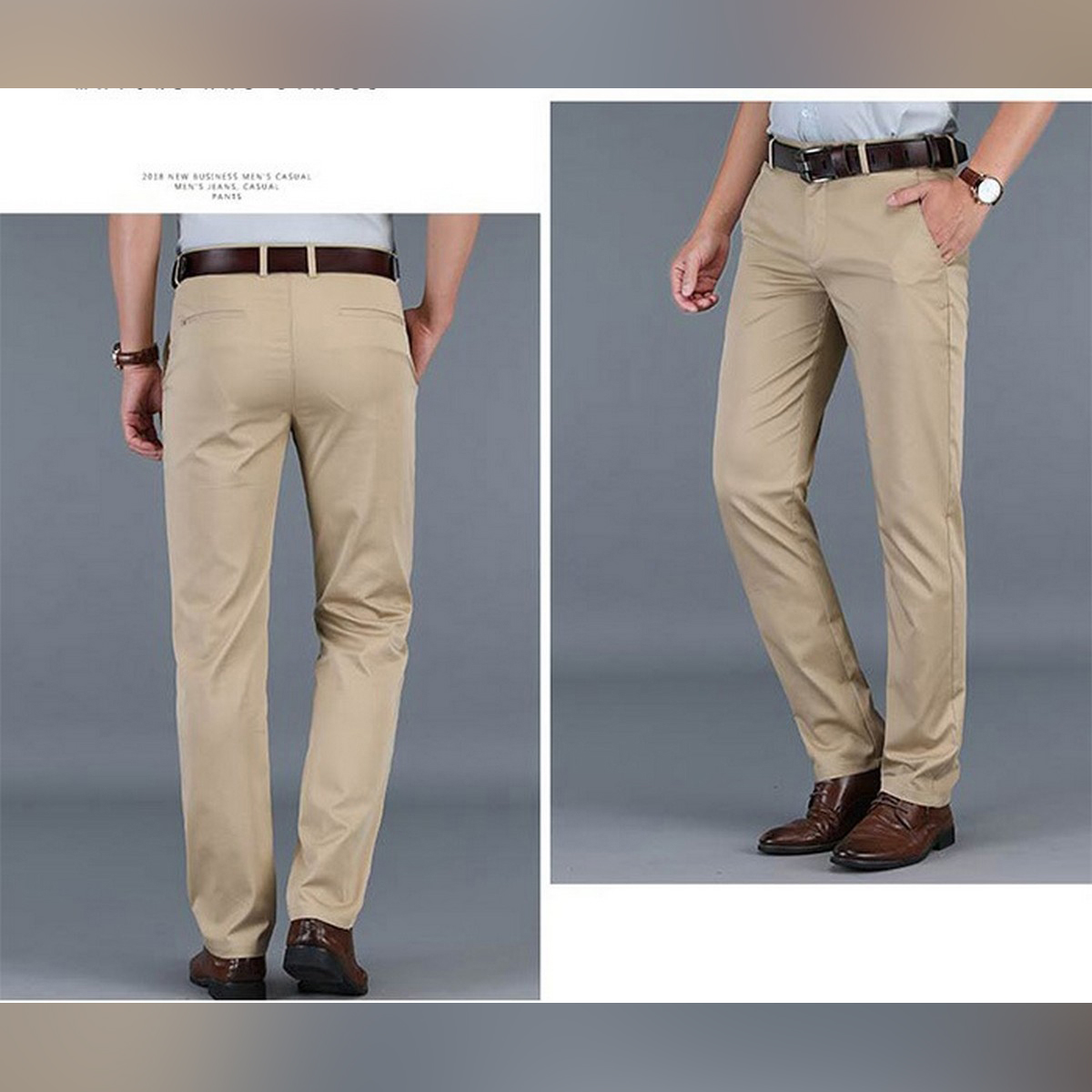 New Men's Basic Skin Color COTTON JEANS 