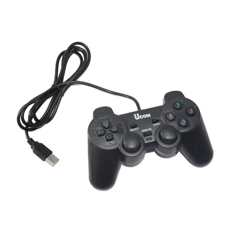 Ucom JoyStick Gamepad Kit For PC Wired USB 2.0 Black Gamepad Joystick Joypad Game Controller For PC Laptop Computer For Win7/8/10 XP
