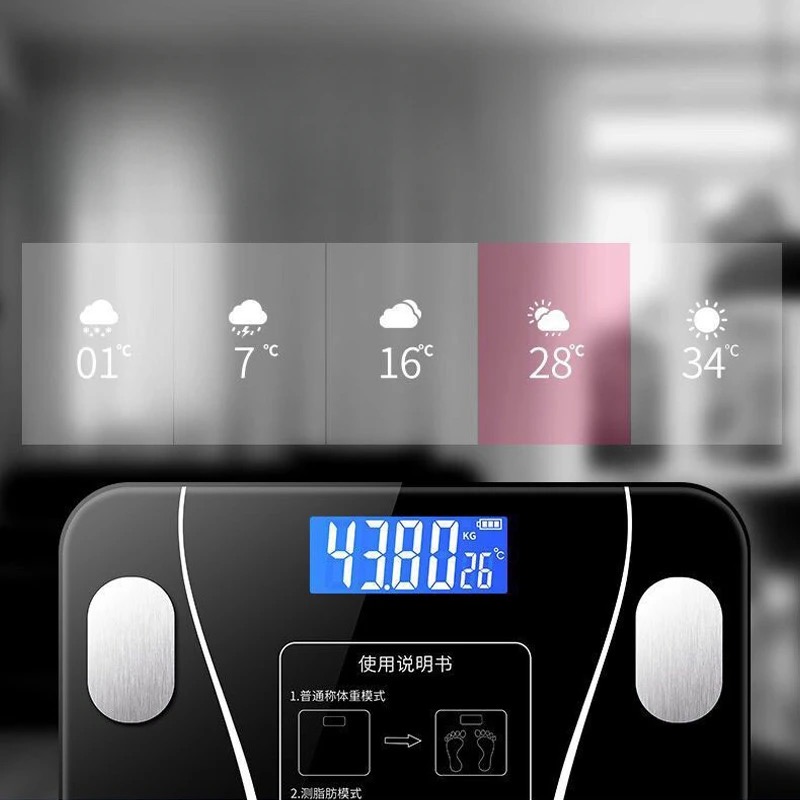 Weight Scale Multi-Functional Human Electronic Scale Home Professional Fat Measurement 180Kg Max Capacity