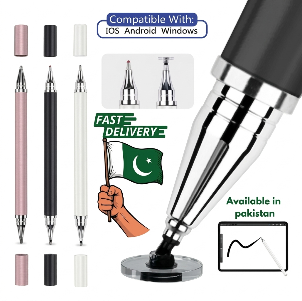 2 In 1 Stylish Universal Practical Dual-use Capacitive Tablet Stylus Pen Exquisite Double-headed Silicone Disc Drawing Tablet Phone Capacitor Pen|Best 2In1 Stylus Pen For Mobile Phone Tablet Drawing Pencil Universal Touch Screen Penf or Andrid,all devices