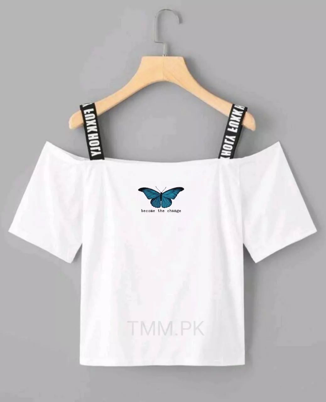 MI'TESORO Customize Butterfly Girls/women T-Shirt Short Sleeve Tops u-Neck  Summer Fashion