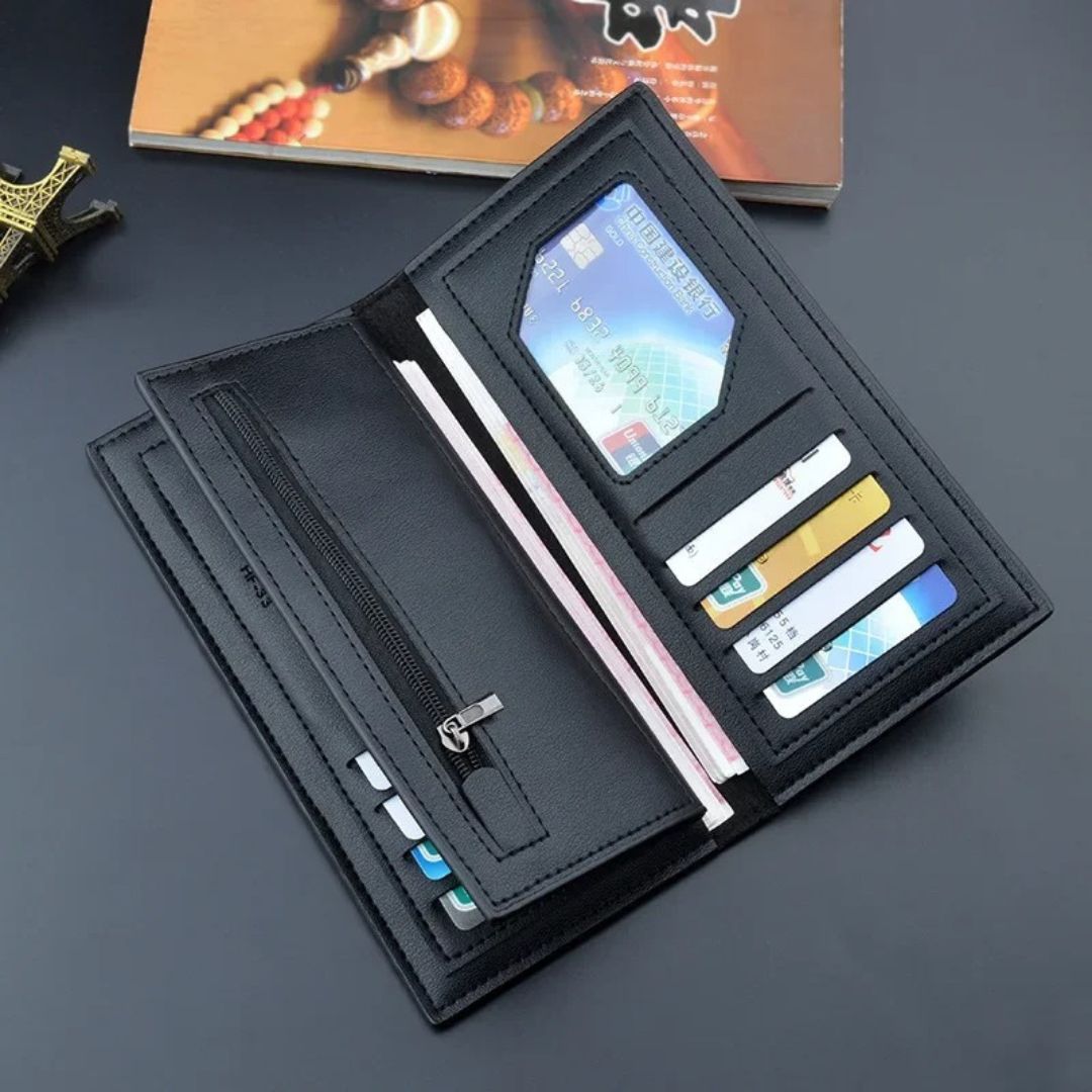 Fashion Long Wallet - Multi Card Holder With 2 Cash Pockets And Zipper Pocket For Coins etc