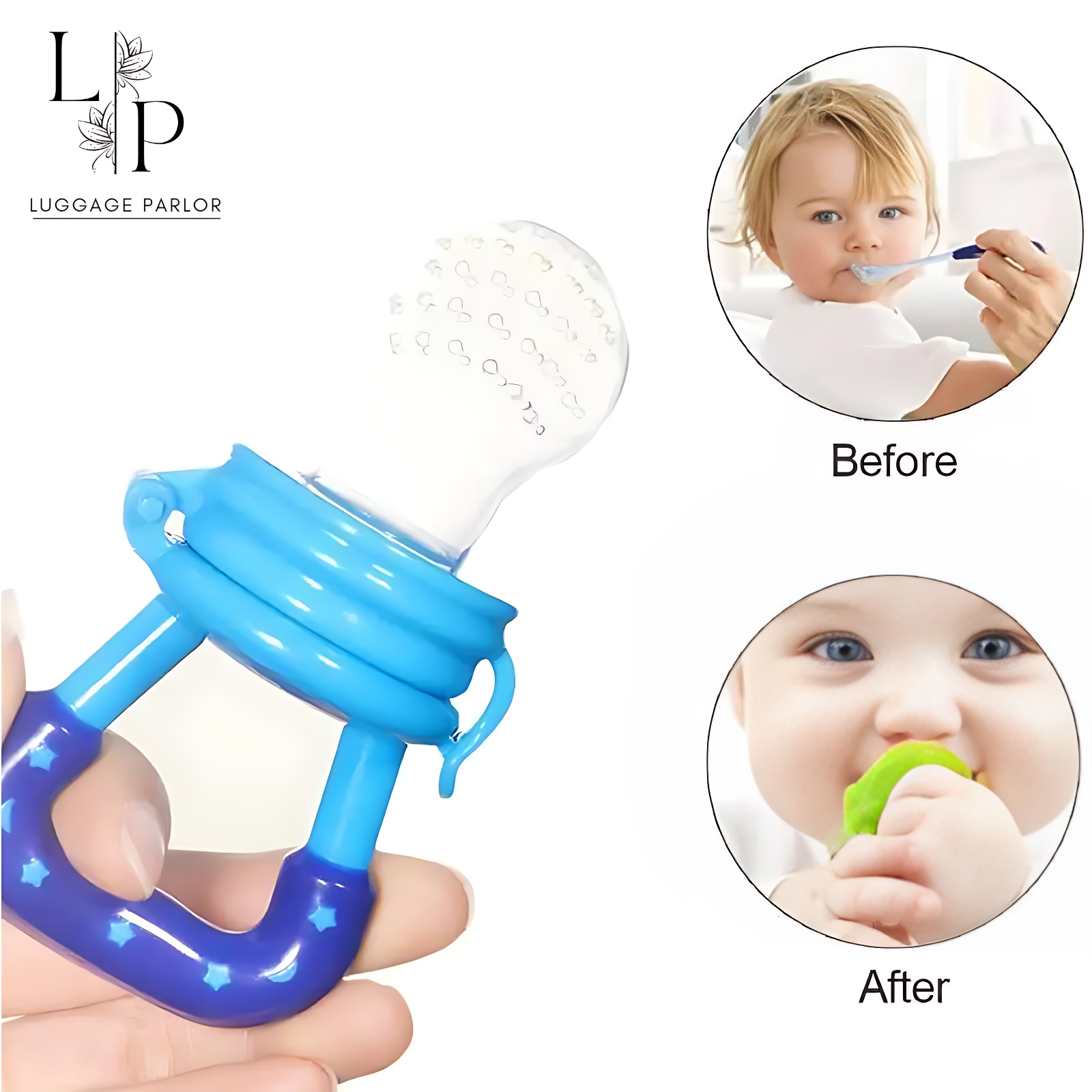 Baby Fruit Pacifier Feeder | BPA Free Teether Chosni | Soft Food Feeding Spoon | Infant Fresh Food Nibbler | Baby Teething Relief Pacifier | Safe Silicone Feeder Nipple | Newborn Feeding Supplies PROMISE TO SELL