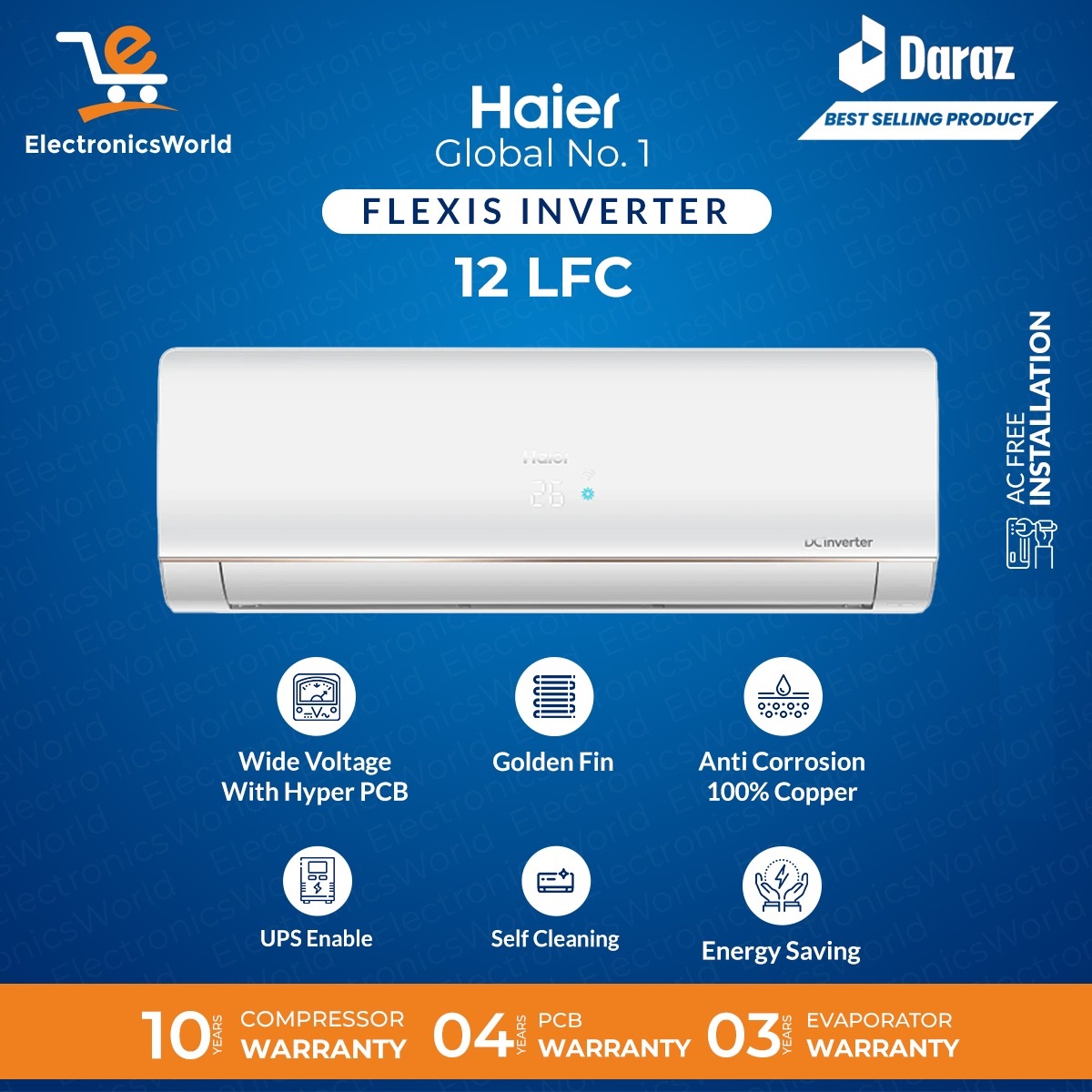 1 ton haier inverter ac price