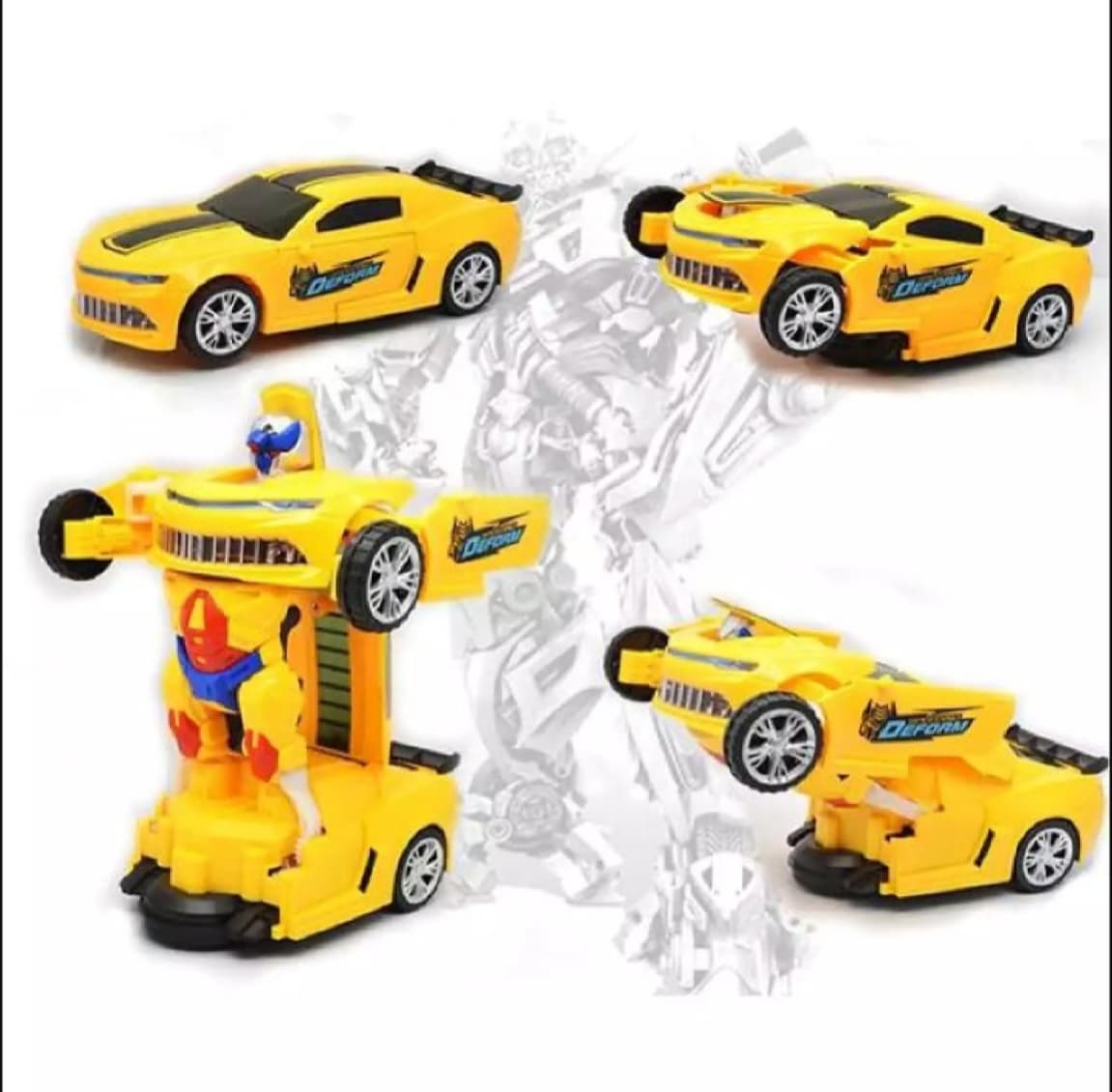 High Quality Battery Operated Robot Car Converting Car to Robot, Robot to Car Automatically with Light and Sound