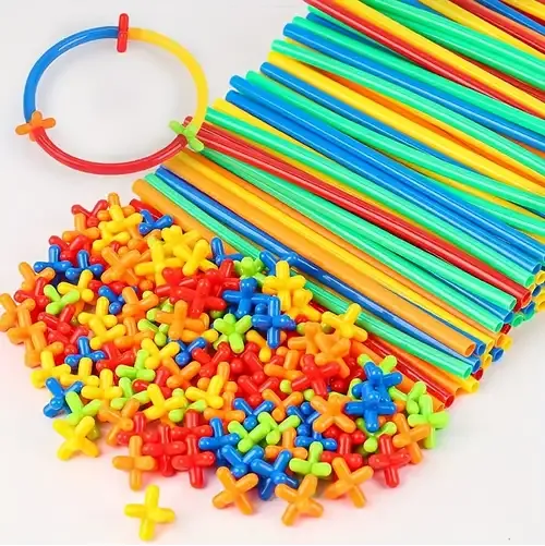 Straw Stick Building Block Educational Toy For Kids 160 Pcs