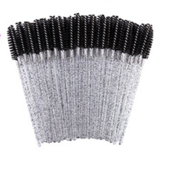 5 Pieces Glitter Black Eyelash Brushes Plastic Handle Eyebrow Mascara Applicator Eyelash Extension Makeup Tool