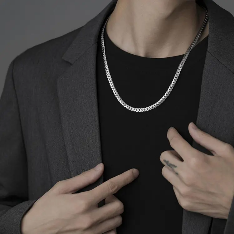 Men Necklace Korean Style Necklace Titanium Steel Necklace Fashion