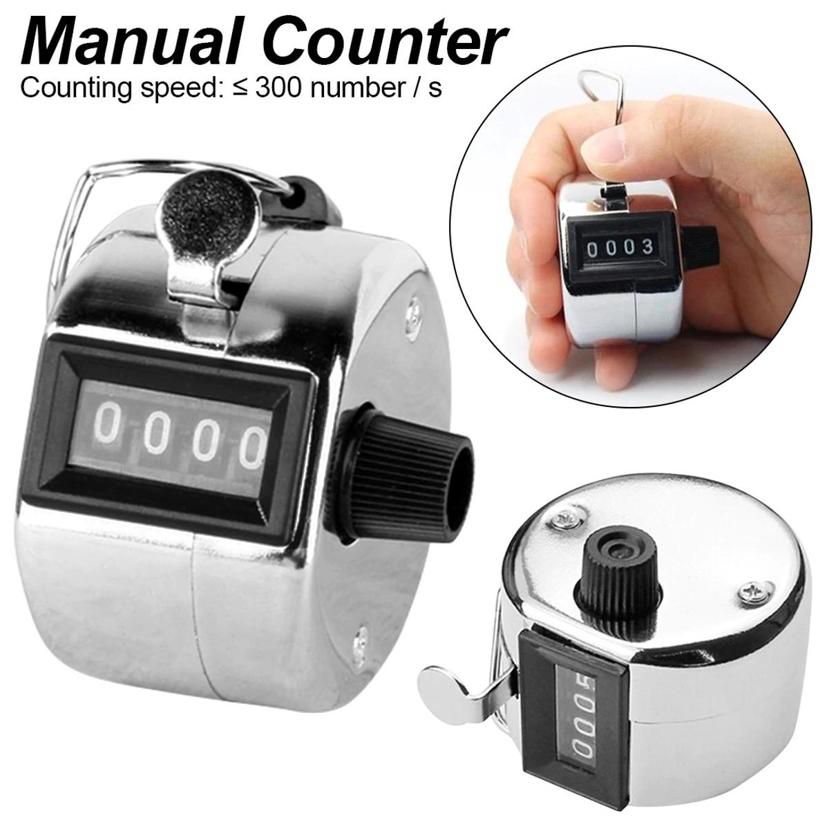 Handheld 4 Digital Tally Counter Mechanical Manual Palm Clicker Number Count  Assorted 8 Color Tally Counter Number Count