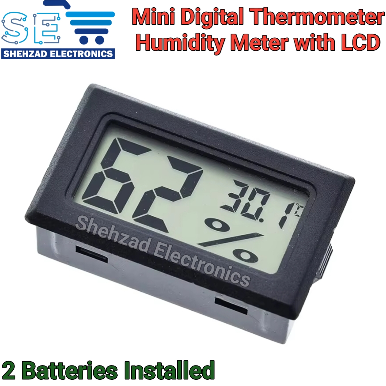 Mini Digital Thermometer Hygrometer with LCD Display | Indoor Temperature & Humidity Meter