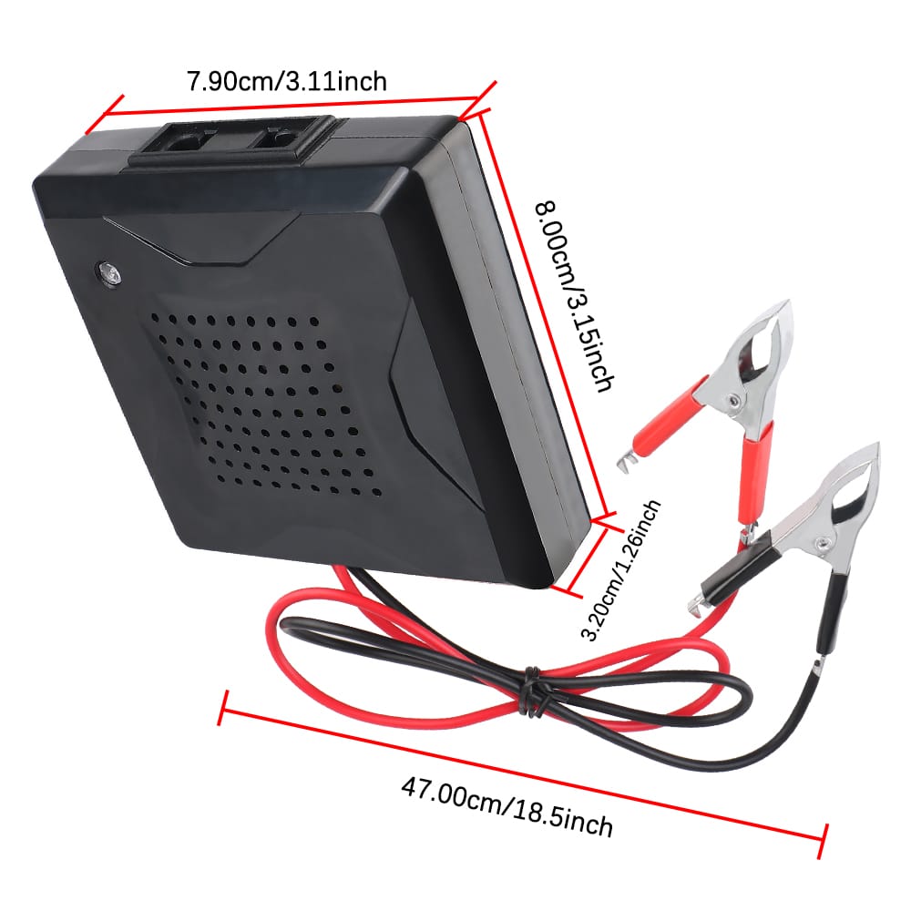LEAPORIX 180W Smart Power Inverter Mini UPS | DC 12V to AC 220V Converter with USB | Overload & Short Circuit Protection | Ideal for Home, Car & Solar Backup