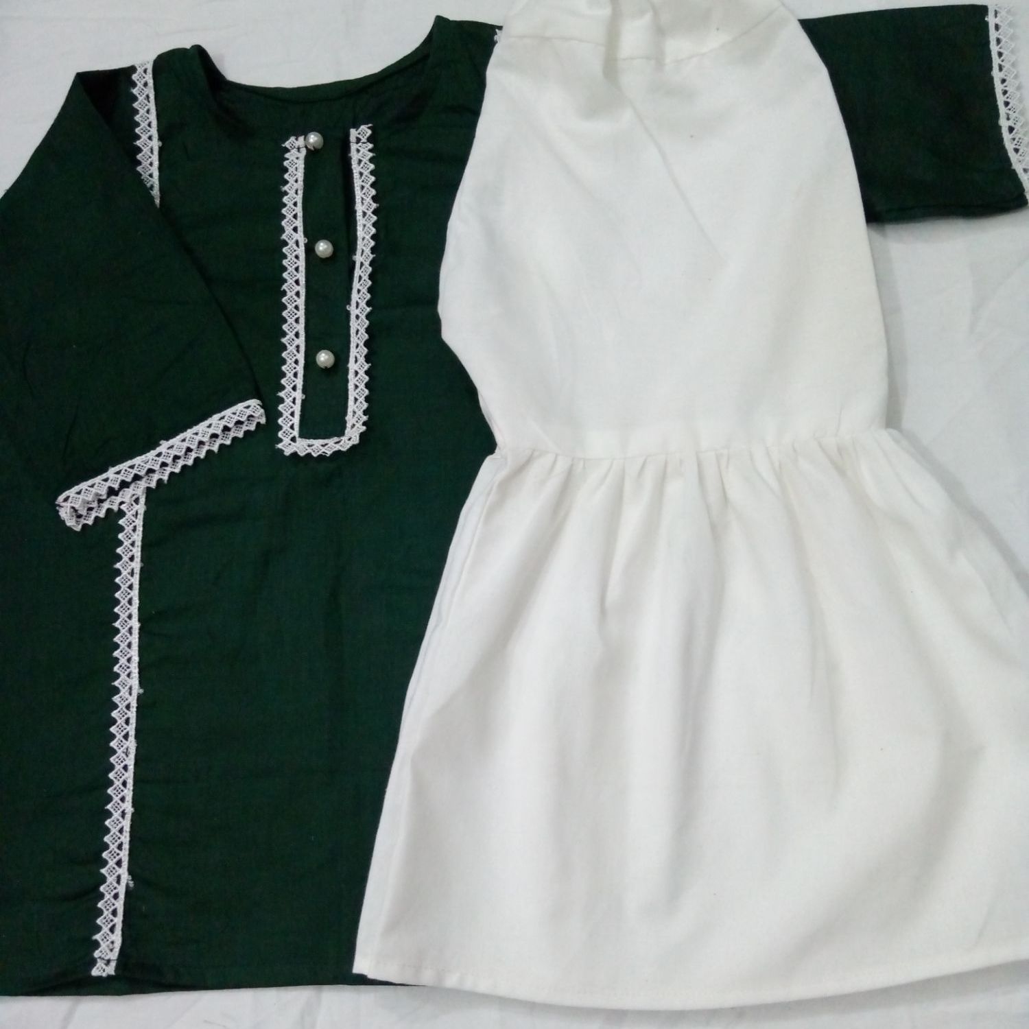 customize beautifull gharara dress for 14 august in soft cotton .for girls.