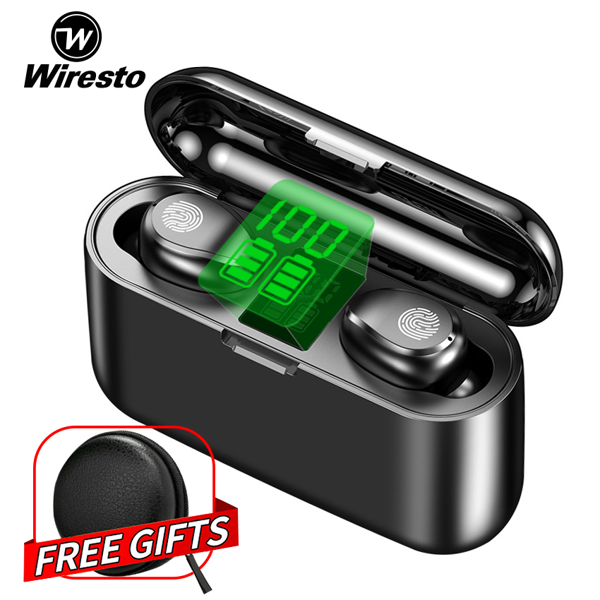 Wiresto F9 TWS Wireless Earbuds Wireless Bluetooth V5.0 Headset