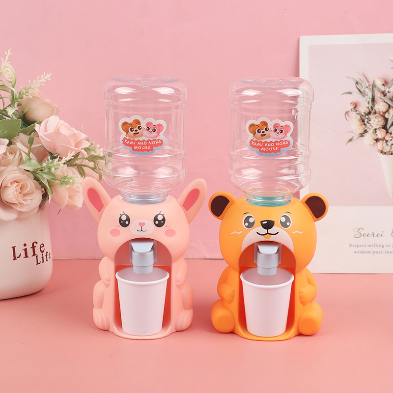Simulation Pretend Play Bear & Duck Water Dispenser Cute Dispenser For Kids