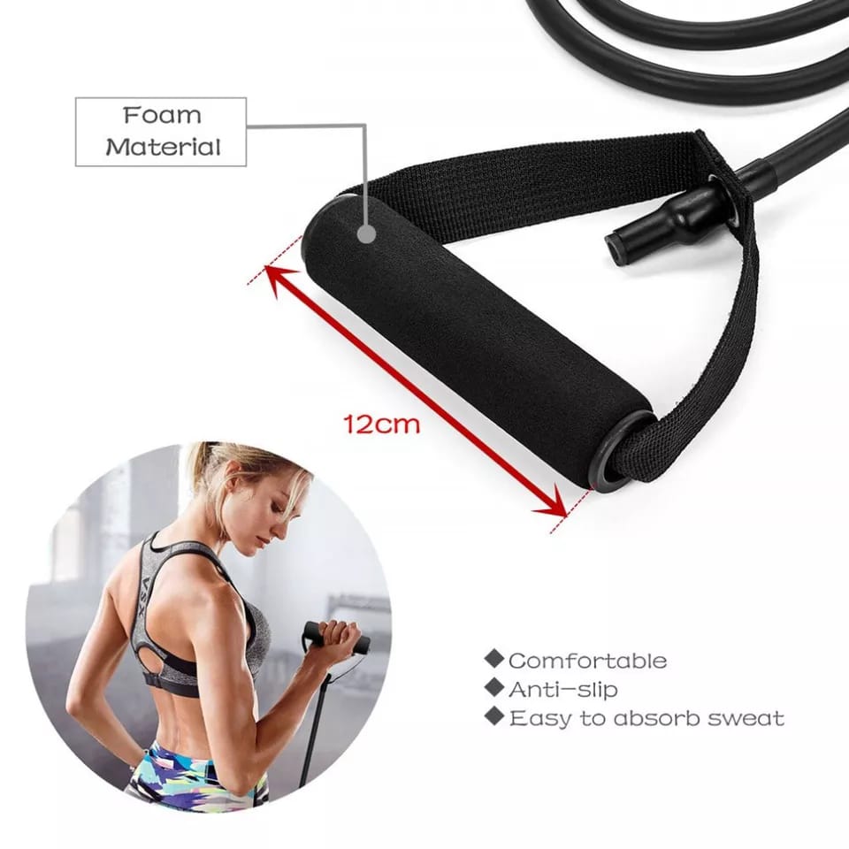 Resistance Bands with Handles Yoga Pull Rope Elastic Fitness Exercise Tube Band for Home Workouts Strength Training