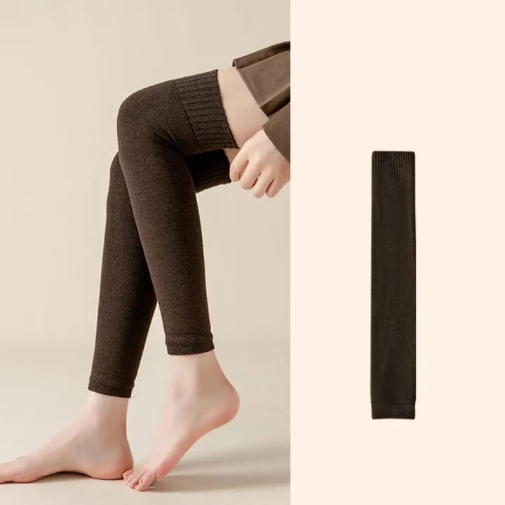Winter Thicken Leg Warmer| Warm Wool Knee High Winter For Men & Women High Quality Fleece Inside - Leg Warmer Warm Knee Brace Pad