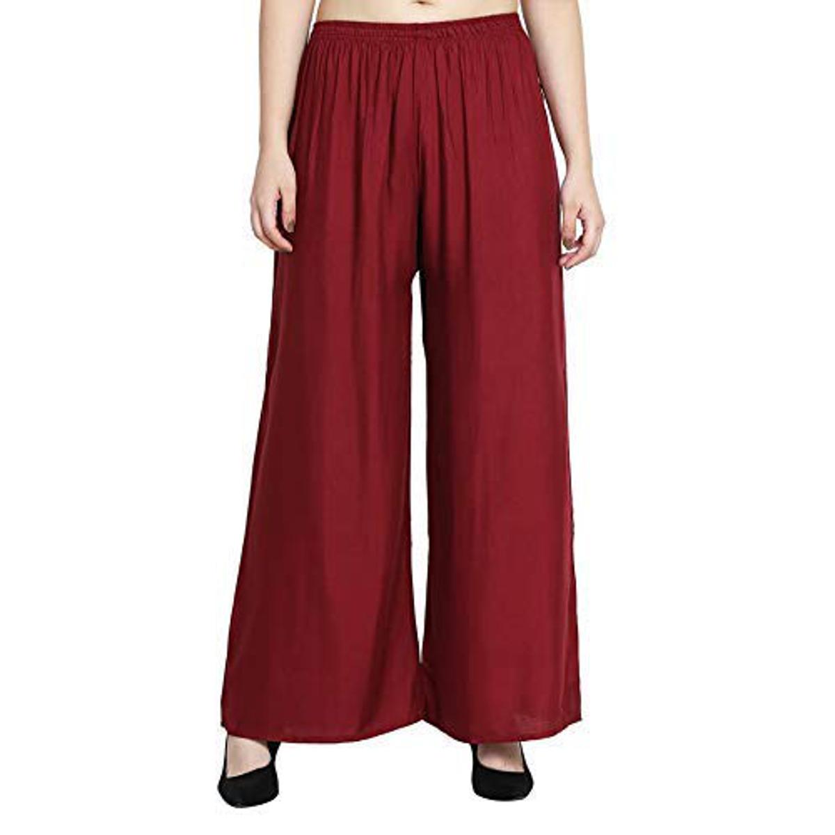 HERMAIN BANTVA 100% Pure & Soft Viscous Palazzo Trousers for Women Relaxed Night wear plazzo Bottom Adult Pajamas night dress for girls