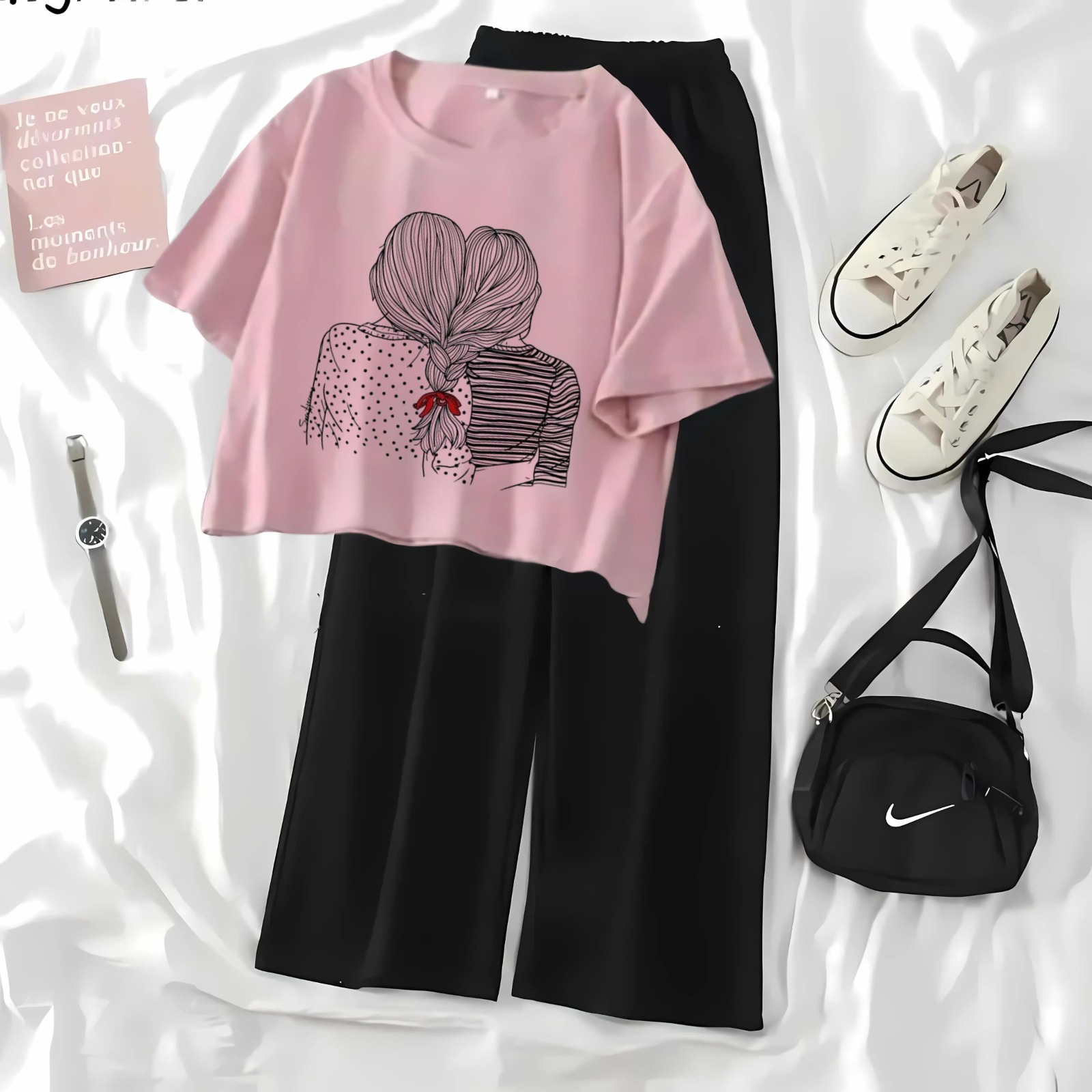 High Quality Crop Top Suits For Women And Girls Tshirt and Flapper