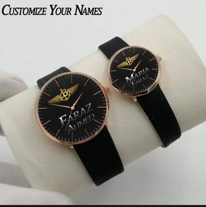 Lovers Special Customize Name Watches for Couples
